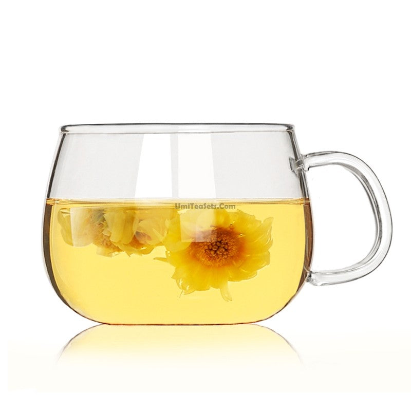 Big Belly Simple Glass Tea Cup (Set of 2)