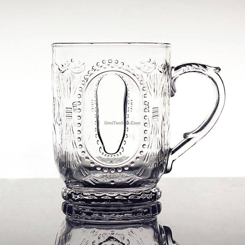 European Anaglyptic Glass Tea Mug