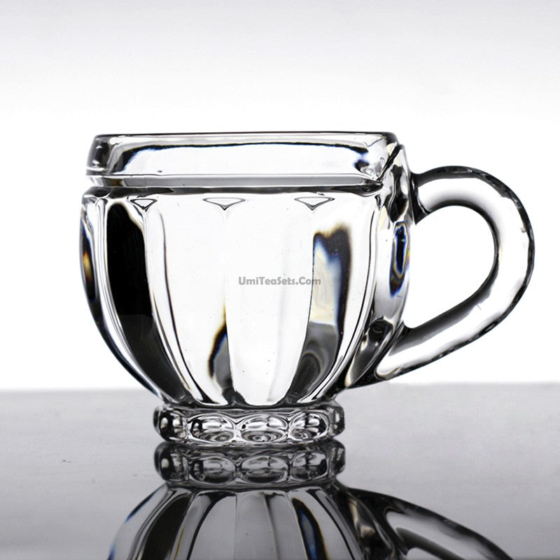 Petal Stripes Glass Tea Mug (Set of 2)