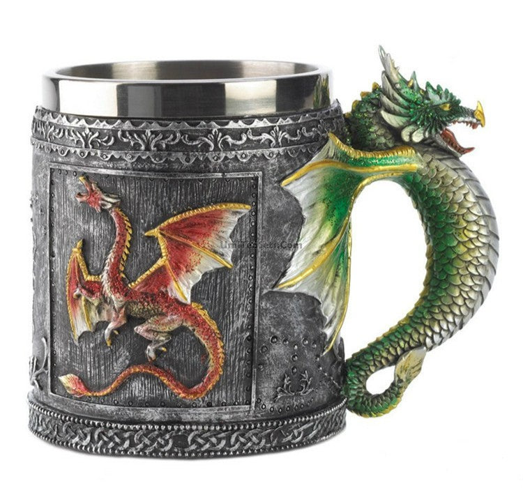 Stainless Steel Dragon Mug