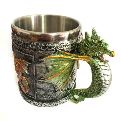 Stainless Steel Dragon Mug