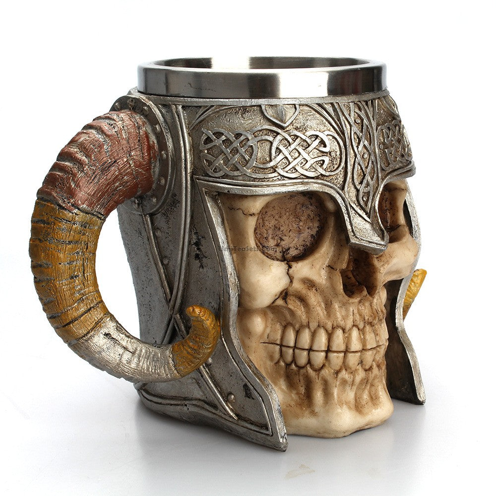 Stainless Steel Horns &amp; Skull &amp; Helmet Mug