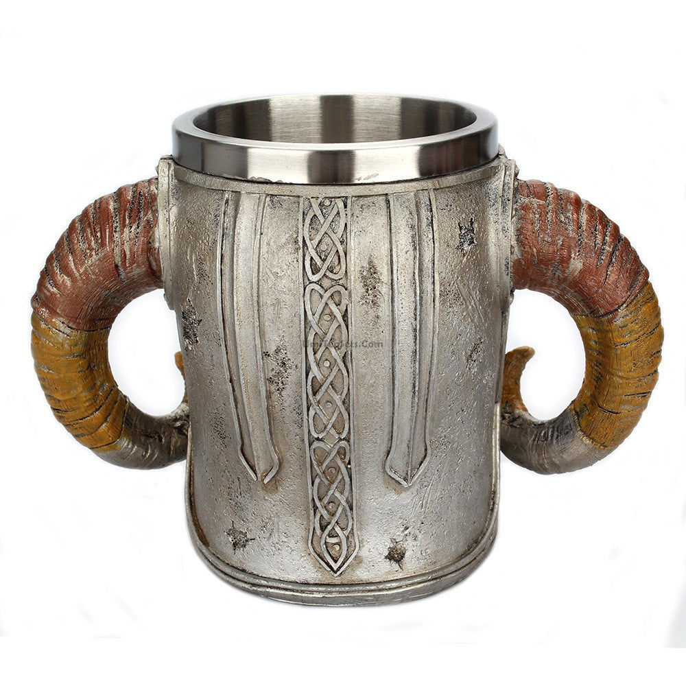 Stainless Steel Horns &amp; Skull &amp; Helmet Mug