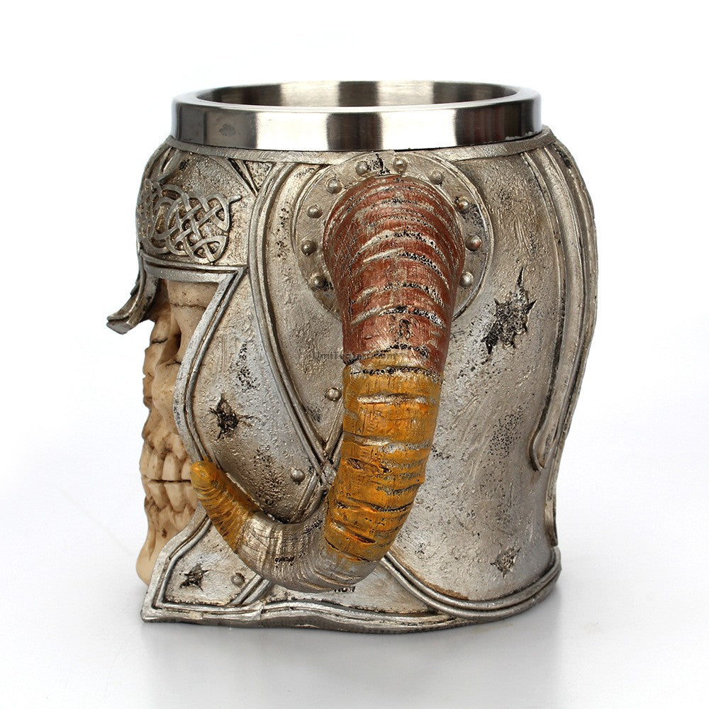 Stainless Steel Horns &amp; Skull &amp; Helmet Mug