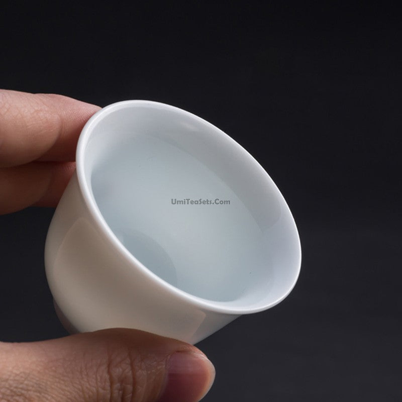 Porcelain Gaiwan Travel Tea Set With Bag