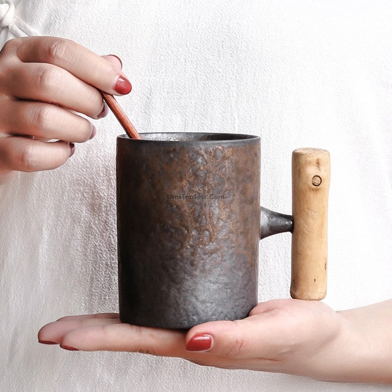 Iron Style Japanese Tea Cup With Handle – Umi Tea Sets