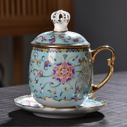 Jingdezhen Enamel Porcelain Chinese Tea Cup