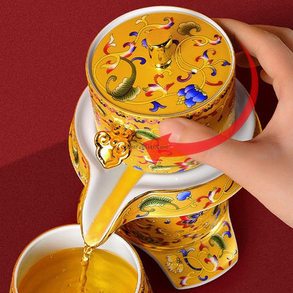 Enamel Porcelain Automatic Royal Tea Set