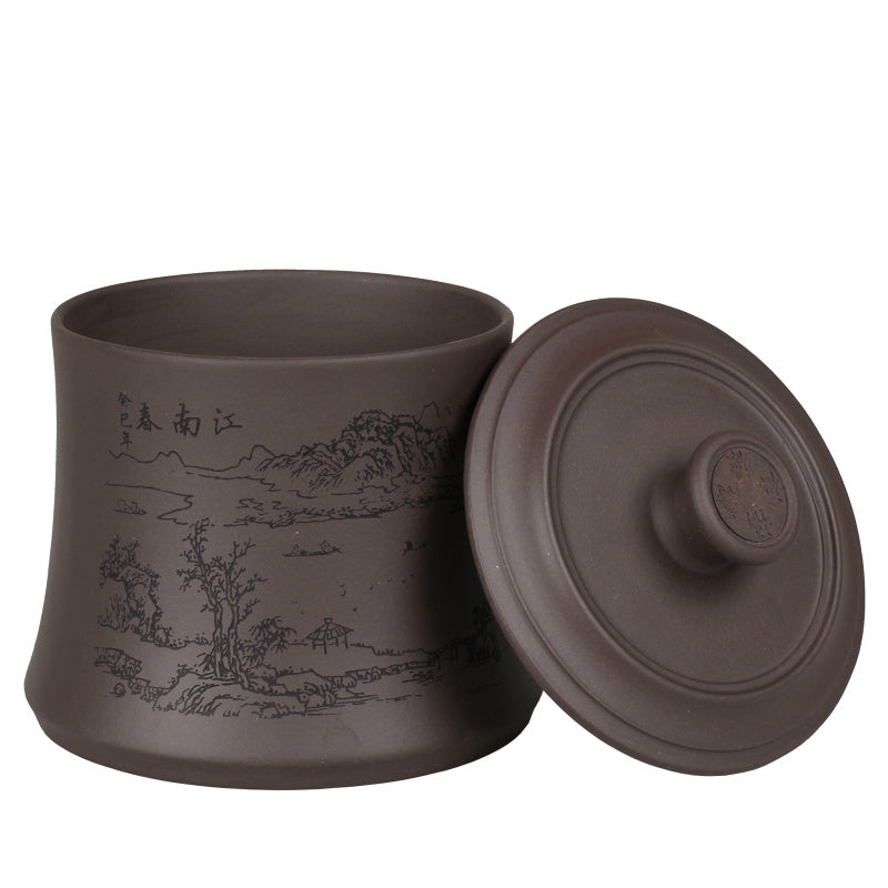 Landscape Yixing Purple Clay Tea Cup