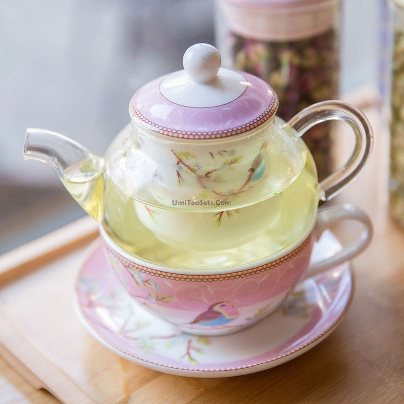 Glass And Porcelain Tea For One Set – Umi Tea Sets