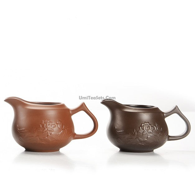 Yixing Purple Clay Lotus Tea Set