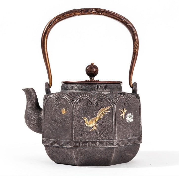Octagonal Cast Iron Teapot With Induction Cooker