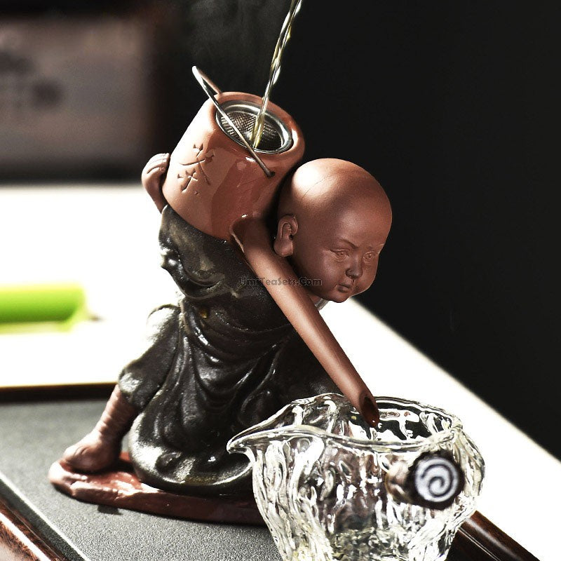 Little Monk Tea Strainer With Glass Fair Cup