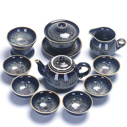 Chinese Starry Sky Jian Zhan Tea Set