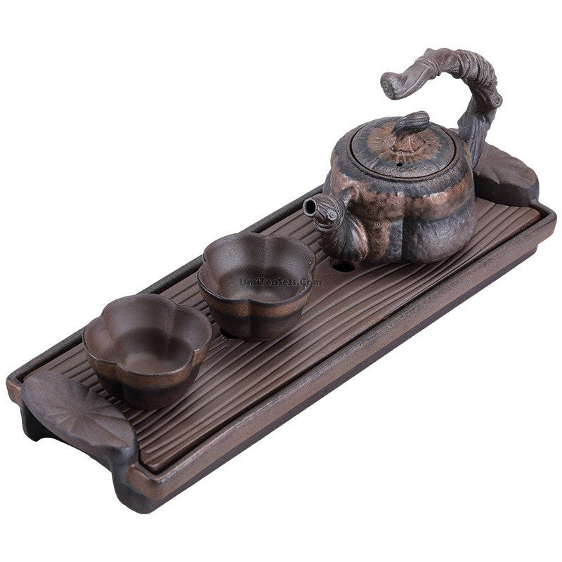 Japanese Pumpkin Tea Set With Tray