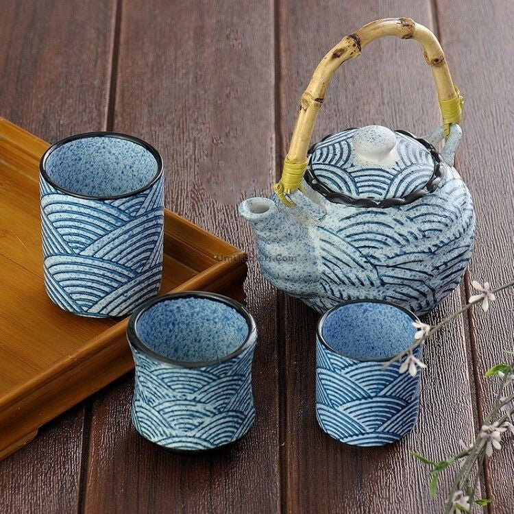 Japanese Sea Wave Wabi-sabi Tea Set