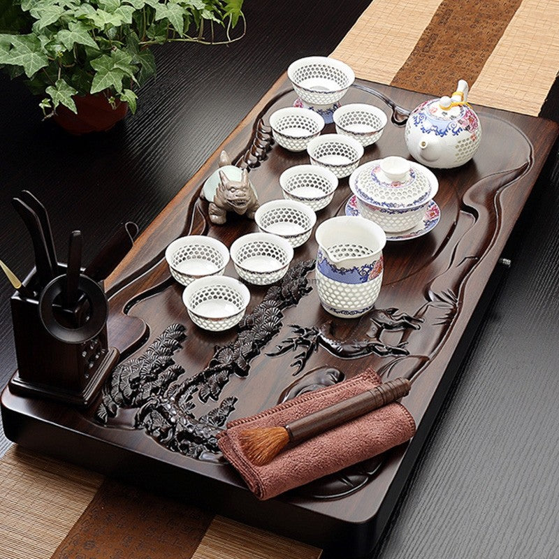 Pine Deer Gongfu Tea Set With Ebony Tea Tray – Umi Tea Sets