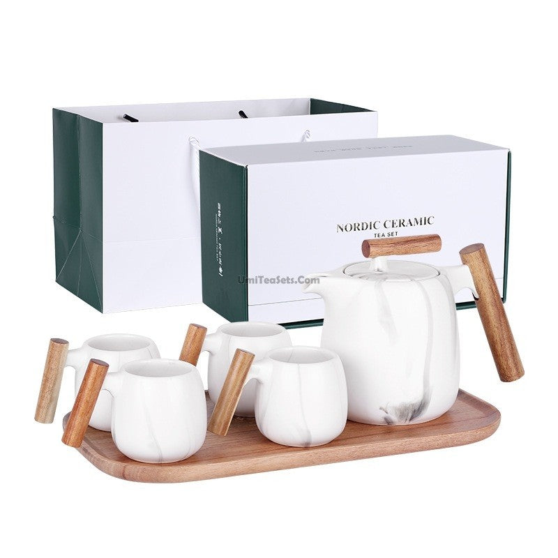 Modern Nordic Style White Tea Set