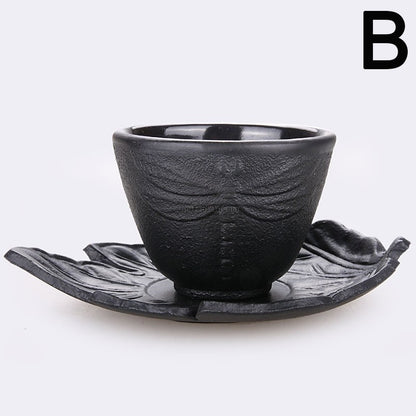 Japanese Samurai Hobnail Cast Iron Tea Cup